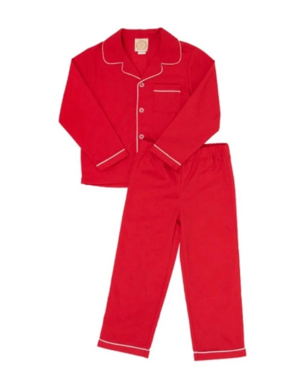 The Beaufort Bonnet Company Locks Little Man Pajama Set Red Kids (6)
